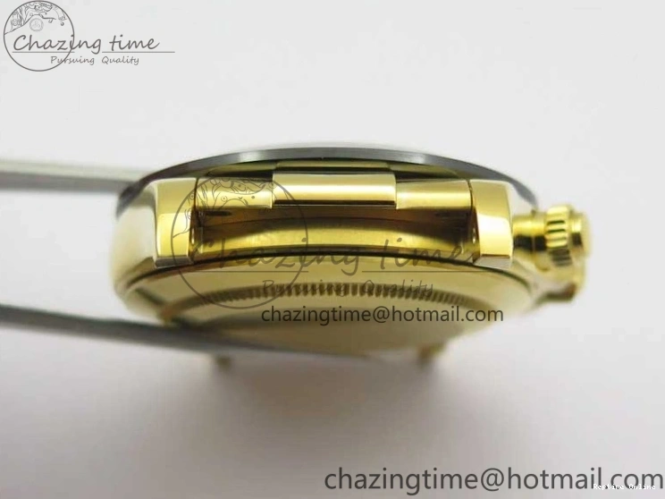 0412 Daytona 116518 Noob 1:1 Best Edition YG Plated 904L SS Case Goid Diamonds Dial on Black Rubber Strap SA4130 V4 (Free Extra Strap) Versatile 2587